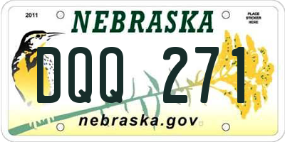 NE license plate DQQ271
