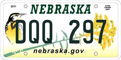 NE license plate DQQ297