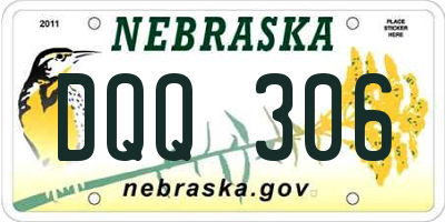 NE license plate DQQ306