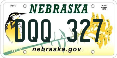 NE license plate DQQ327