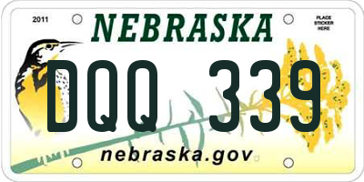 NE license plate DQQ339