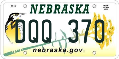 NE license plate DQQ370