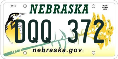 NE license plate DQQ372