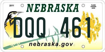 NE license plate DQQ461
