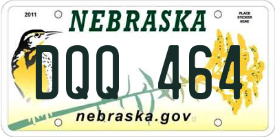NE license plate DQQ464