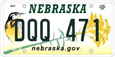 NE license plate DQQ471