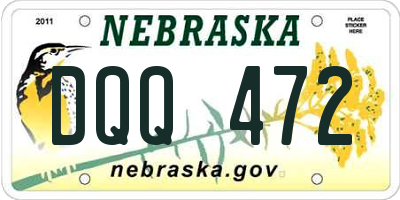 NE license plate DQQ472