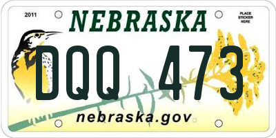 NE license plate DQQ473