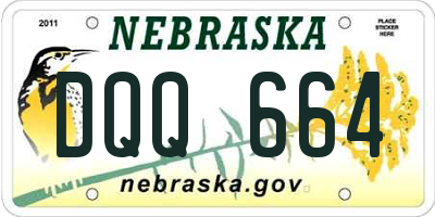 NE license plate DQQ664