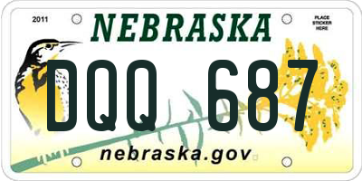 NE license plate DQQ687
