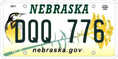 NE license plate DQQ776