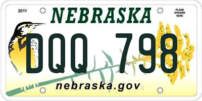 NE license plate DQQ798