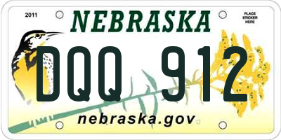 NE license plate DQQ912