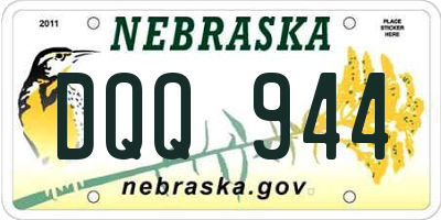 NE license plate DQQ944