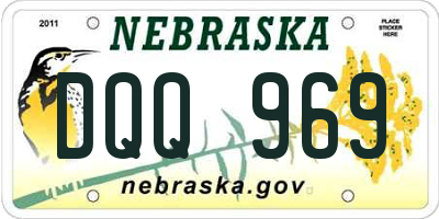 NE license plate DQQ969
