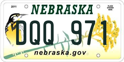 NE license plate DQQ971