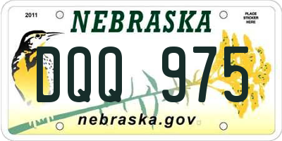 NE license plate DQQ975