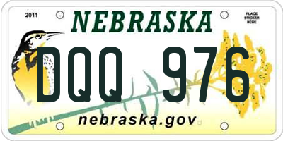 NE license plate DQQ976