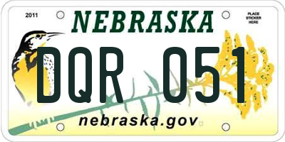 NE license plate DQR051