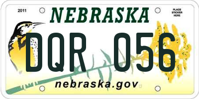 NE license plate DQR056
