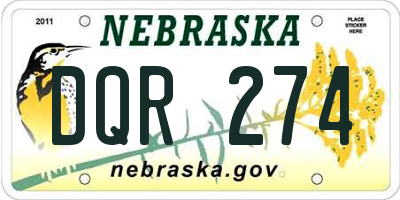 NE license plate DQR274