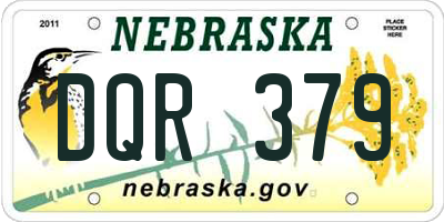 NE license plate DQR379