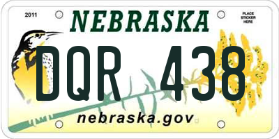 NE license plate DQR438