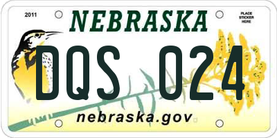 NE license plate DQS024