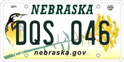 NE license plate DQS046