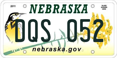 NE license plate DQS052