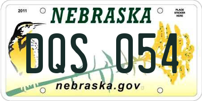 NE license plate DQS054