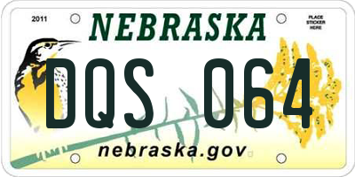 NE license plate DQS064