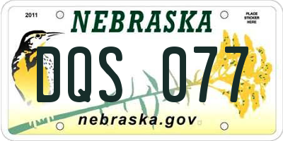 NE license plate DQS077