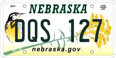 NE license plate DQS127