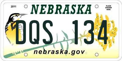 NE license plate DQS134