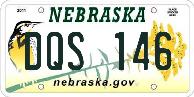 NE license plate DQS146