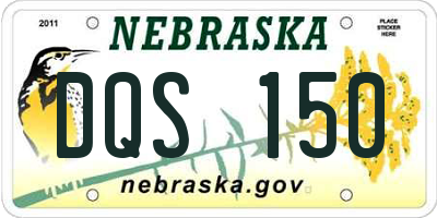 NE license plate DQS150