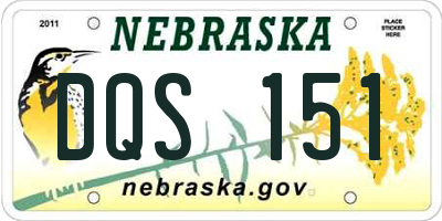 NE license plate DQS151
