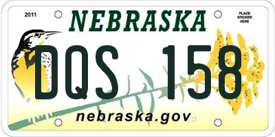 NE license plate DQS158