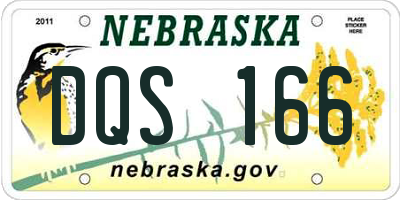 NE license plate DQS166