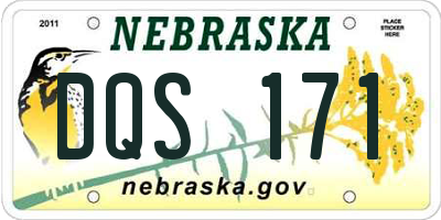 NE license plate DQS171