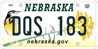 NE license plate DQS183