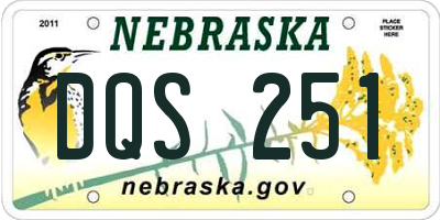 NE license plate DQS251