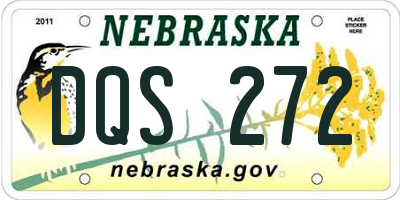 NE license plate DQS272