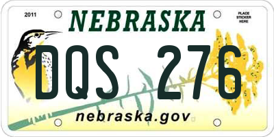 NE license plate DQS276