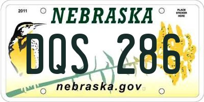 NE license plate DQS286