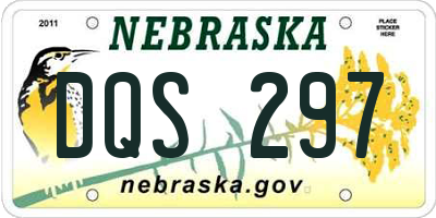 NE license plate DQS297