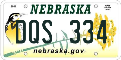 NE license plate DQS334