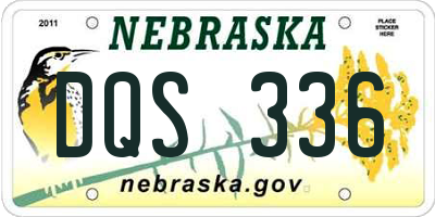 NE license plate DQS336