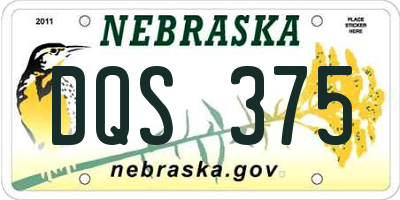 NE license plate DQS375